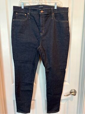 J.Crew 10" High-Rise Toothpick Skinny Jeans - Dark Wash Indigo - Size 34 NWOT
